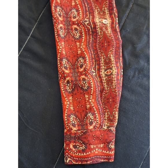 Sanctuary Shirt Women Small Anthropologie Paisley Pullover Classic Office Preppy - Picture 5 of 8